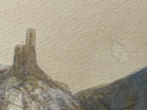 ANTIQUE CONTINENTAL WATERCOLOUR SAILING SHIPS LAKE BLED JULIAN ALPS SLOVENIA - ADDITIONAL PHOTO 1