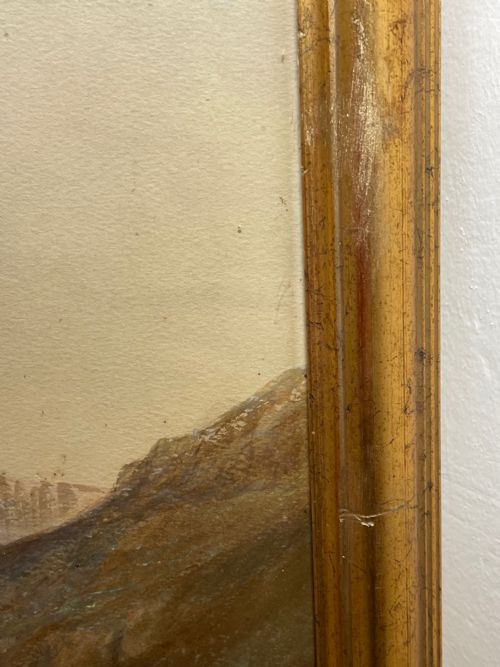 ANTIQUE CONTINENTAL WATERCOLOUR SAILING SHIPS LAKE BLED JULIAN ALPS SLOVENIA - ADDITIONAL PHOTO 13