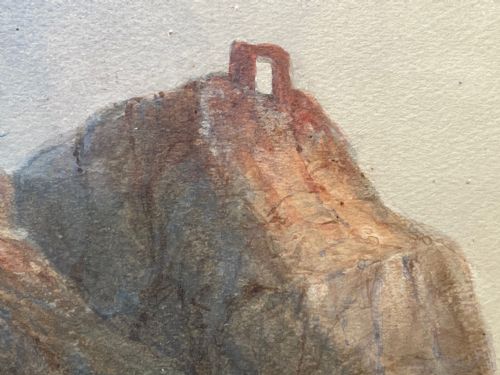 ANTIQUE CONTINENTAL WATERCOLOUR SAILING SHIPS LAKE BLED JULIAN ALPS SLOVENIA - ADDITIONAL PHOTO 17