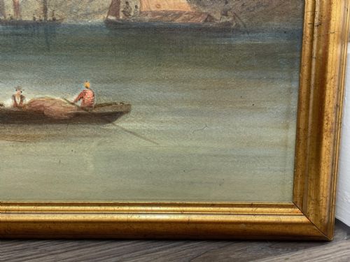 ANTIQUE CONTINENTAL WATERCOLOUR SAILING SHIPS LAKE BLED JULIAN ALPS SLOVENIA - ADDITIONAL PHOTO 26