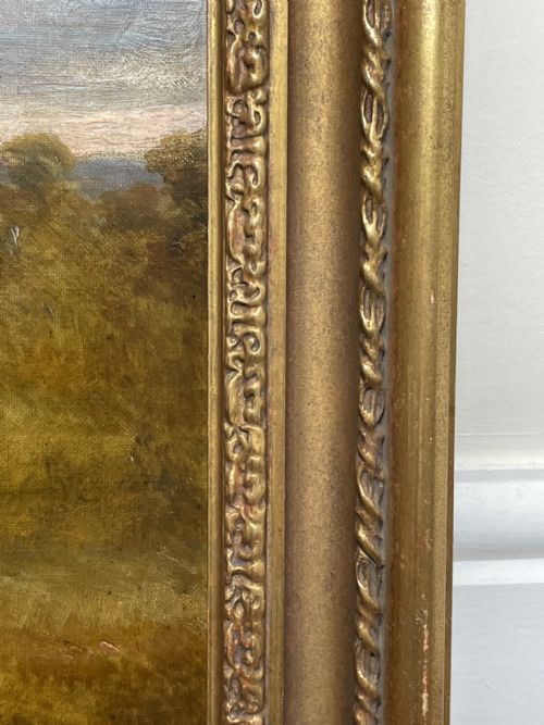 19TH CENTURY OIL PAINTING BAY HUNTER HORSE BY CLAUDE LORRAINE FERNELEY - ADDITIONAL PHOTO 6