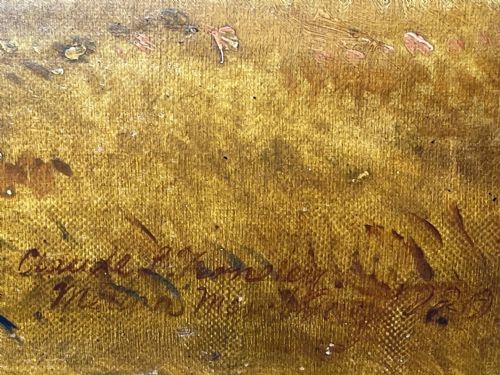 19TH CENTURY OIL PAINTING BAY HUNTER HORSE BY CLAUDE LORRAINE FERNELEY - ADDITIONAL PHOTO 10