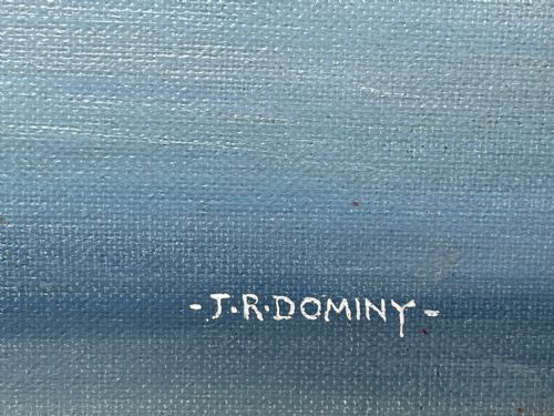 OIL PAINTING RMS EMPRESS OF JAPAN LINER SHIP BY JOHN ROWAN DOMINY - ADDITIONAL PHOTO 6