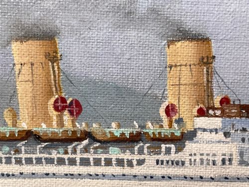 OIL PAINTING RMS EMPRESS OF JAPAN LINER SHIP BY JOHN ROWAN DOMINY - ADDITIONAL PHOTO 19