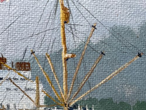 OIL PAINTING RMS EMPRESS OF JAPAN LINER SHIP BY JOHN ROWAN DOMINY - ADDITIONAL PHOTO 22
