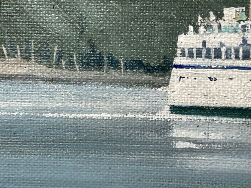 OIL PAINTING RMS EMPRESS OF JAPAN LINER SHIP BY JOHN ROWAN DOMINY - ADDITIONAL PHOTO 24