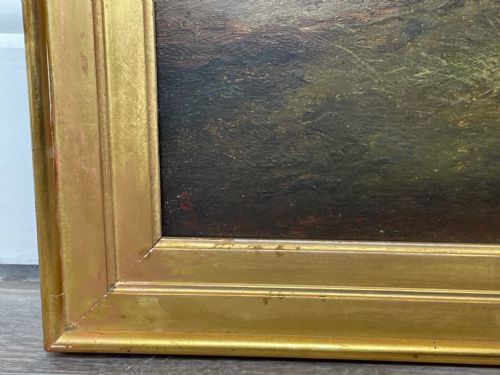 19TH CENTURY OIL PAINTING GUN DOGS GUARDING THE DAYS SHOOT JOHN MORRIS - ADDITIONAL PHOTO 7