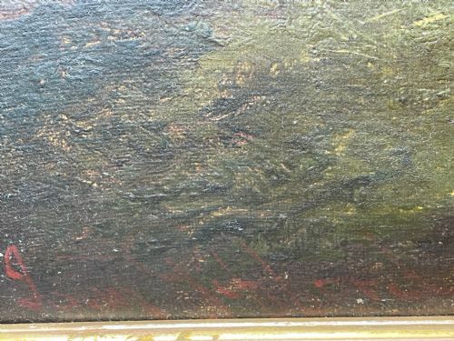 19TH CENTURY OIL PAINTING GUN DOGS GUARDING THE DAYS SHOOT JOHN MORRIS - ADDITIONAL PHOTO 9