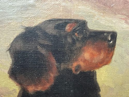 19TH CENTURY OIL PAINTING GUN DOGS GUARDING THE DAYS SHOOT JOHN MORRIS - ADDITIONAL PHOTO 18