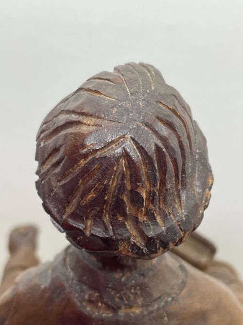 SMALL RELIGIOUS 19TH CENTURY CARVED FRUITWOOD ST PAUL SCULPTURE - ADDITIONAL PHOTO 28