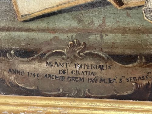HUGE OLD MASTER ITALIAN OIL PAINTING PORTRAIT OF POPE CLEMENT XIII - ADDITIONAL PHOTO 4
