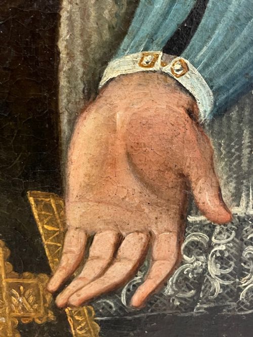 HUGE OLD MASTER ITALIAN OIL PAINTING PORTRAIT OF POPE CLEMENT XIII - ADDITIONAL PHOTO 6