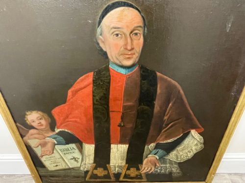 HUGE OLD MASTER ITALIAN OIL PAINTING PORTRAIT OF POPE CLEMENT XIII - ADDITIONAL PHOTO 16
