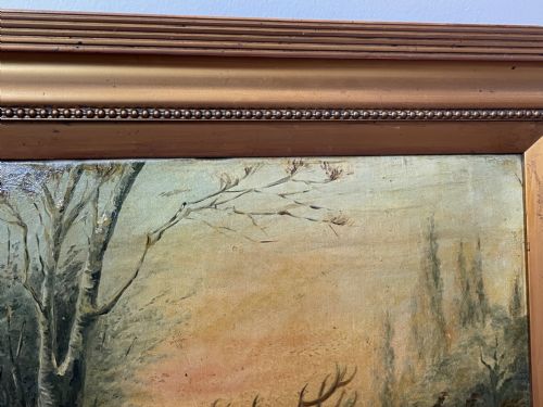 PAIR OIL PAINTINGS PORTRAIT MONARCHS OF GLEN DEER STAGS IN HIGHLANDS - ADDITIONAL PHOTO 8