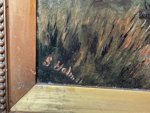 PAIR OIL PAINTINGS PORTRAIT MONARCHS OF GLEN DEER STAGS IN HIGHLANDS - ADDITIONAL PHOTO 12