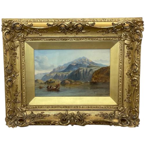 oil painting bonnie crossing to skye clarkson frederick stanfield ra - CATEGORY: ANTIQUE ART - DATED 19TH CENTURY
