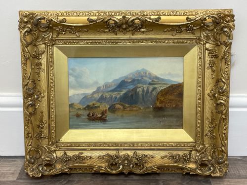 OIL PAINTING BONNIE CROSSING TO SKYE CLARKSON FREDERICK STANFIELD RA - ADDITIONAL PHOTO 1