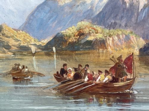 OIL PAINTING BONNIE CROSSING TO SKYE CLARKSON FREDERICK STANFIELD RA - ADDITIONAL PHOTO 7