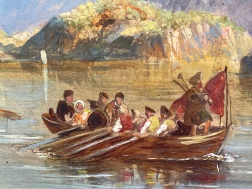 OIL PAINTING BONNIE CROSSING TO SKYE CLARKSON FREDERICK STANFIELD RA - ADDITIONAL PHOTO 8
