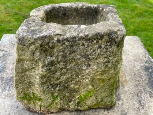 GEORGIAN CARVED STONE GARDEN TROUGH PLANTER - ADDITIONAL PHOTO 1
