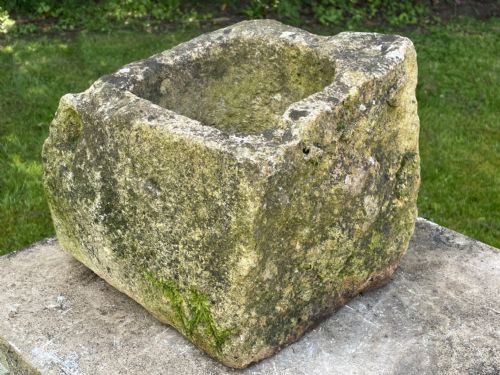 GEORGIAN CARVED STONE GARDEN TROUGH PLANTER - ADDITIONAL PHOTO 11