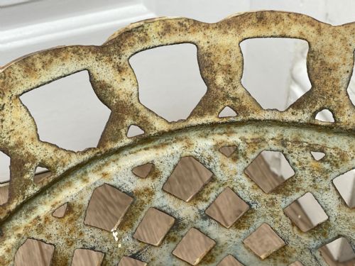 PAIR EDWARDIAN GARDEN CAST IRON LATTICE PLANTERS ON LION PAW FEET - ADDITIONAL PHOTO 13