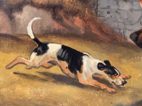 VICTORIAN OIL PAINTING TAKING A FENCE HUNTING BY JOHN ALFRED WHEELER - ADDITIONAL PHOTO 2
