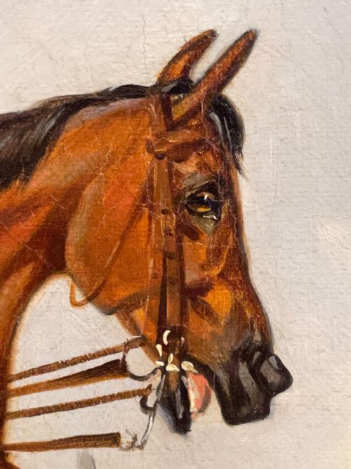 VICTORIAN OIL PAINTING TAKING A FENCE HUNTING BY JOHN ALFRED WHEELER - ADDITIONAL PHOTO 15