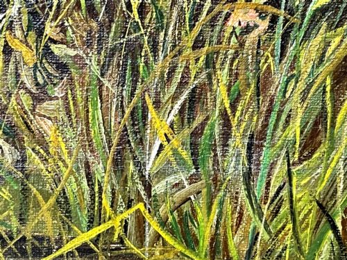 OIL PAINTING GUN POINTER DOG CARRYING DUCK HUNTER IN SCOTTISH MOORS - ADDITIONAL PHOTO 18