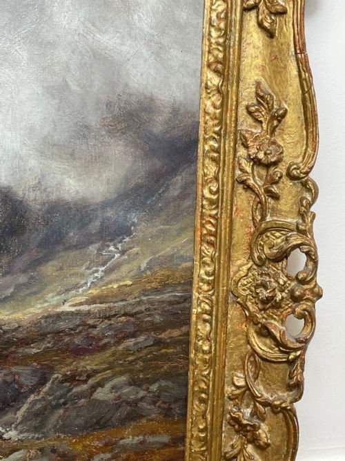 OIL PAINTING SCOTTISH HIGHLANDS GLENCOE BY EDWIN ALFRED PETTITT - ADDITIONAL PHOTO 7