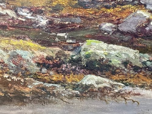 OIL PAINTING SCOTTISH HIGHLANDS GLENCOE BY EDWIN ALFRED PETTITT - ADDITIONAL PHOTO 21