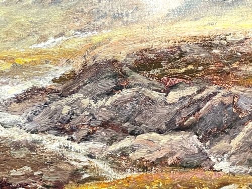 OIL PAINTING SCOTTISH HIGHLANDS GLENCOE BY EDWIN ALFRED PETTITT - ADDITIONAL PHOTO 24