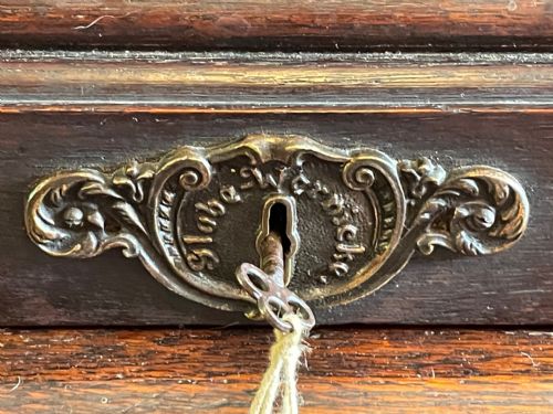 EDWARDIAN GLOBE WERNICKE OAK ROLL TOP OFFICE DESK - ADDITIONAL PHOTO 7