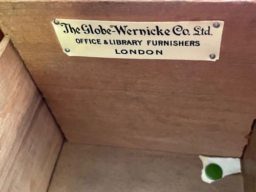 EDWARDIAN GLOBE WERNICKE OAK ROLL TOP OFFICE DESK - ADDITIONAL PHOTO 22