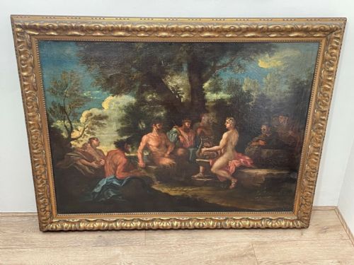 BAROQUE OIL PAINTING APOLLO AND MARSYAS KING MIDAS JUDGES MUSICAL CONTEST - ADDITIONAL PHOTO 1