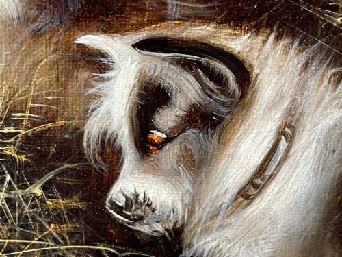 VICTORIAN OIL PAINTING 3 TERRIER DOGS A SHARP LOOKOUT BY EDWARD ARMFIELD - ADDITIONAL PHOTO 19