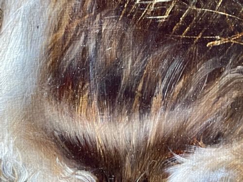 VICTORIAN OIL PAINTING 3 TERRIER DOGS A SHARP LOOKOUT BY EDWARD ARMFIELD - ADDITIONAL PHOTO 22