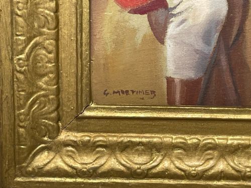 OIL PAINTING ROYALTY KING EDWARD VIII HUNTING BY GEOFFREY MORTIMER - ADDITIONAL PHOTO 8