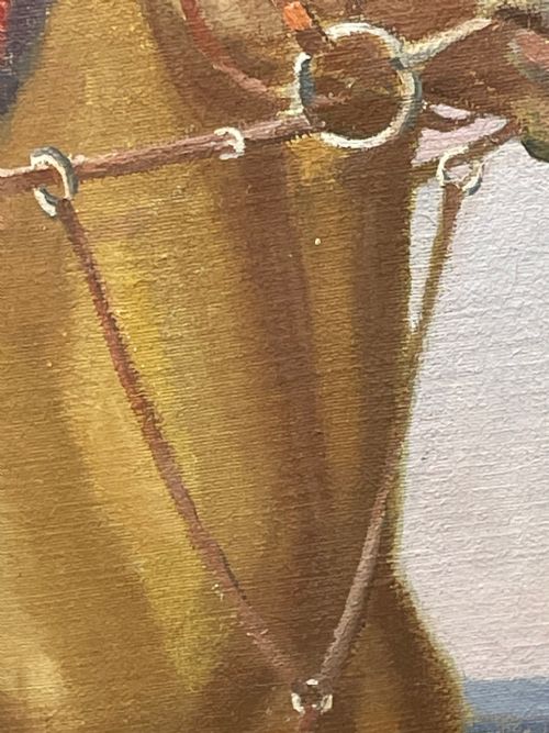 OIL PAINTING ROYALTY KING EDWARD VIII HUNTING BY GEOFFREY MORTIMER - ADDITIONAL PHOTO 16