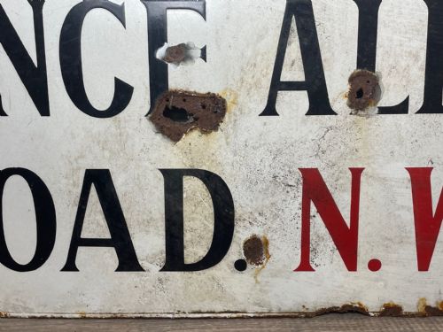 ENAMEL LONDON BOROUGH OF ST MARYLEBONE PRINCE ALBERT ROAD SIGN NW8 - ADDITIONAL PHOTO 6