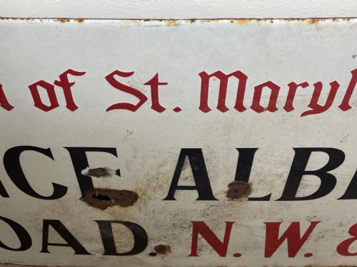 ENAMEL LONDON BOROUGH OF ST MARYLEBONE PRINCE ALBERT ROAD SIGN NW8 - ADDITIONAL PHOTO 7