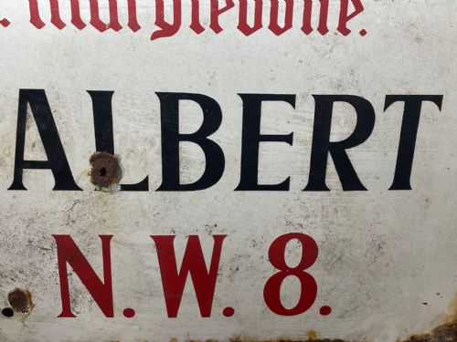 ENAMEL LONDON BOROUGH OF ST MARYLEBONE PRINCE ALBERT ROAD SIGN NW8 - ADDITIONAL PHOTO 12