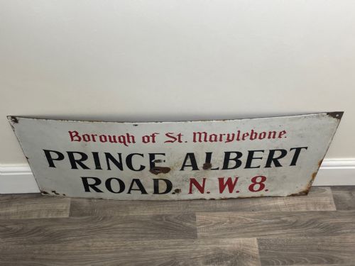 ENAMEL LONDON BOROUGH OF ST MARYLEBONE PRINCE ALBERT ROAD SIGN NW8 - ADDITIONAL PHOTO 23