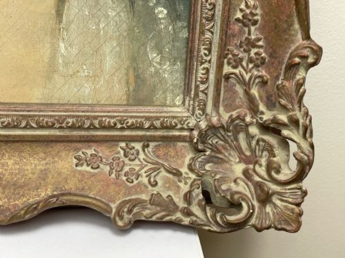 19TH CENTURY OIL PAINTING PORTRAIT YOUNG LADY FOLLOWER OF SOPHIE FRMIET - ADDITIONAL PHOTO 8