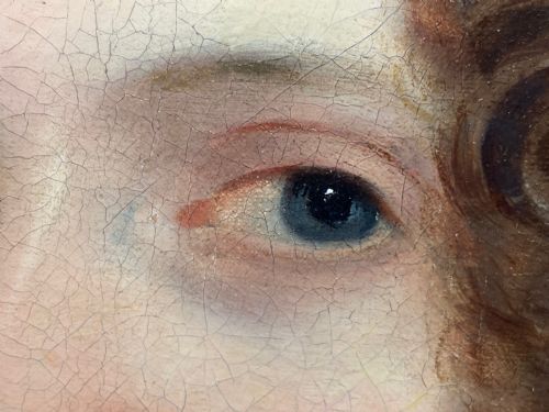 19TH CENTURY OIL PAINTING PORTRAIT YOUNG LADY FOLLOWER OF SOPHIE FRMIET - ADDITIONAL PHOTO 19