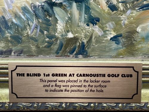 SCOTTISH OIL PAINTING GOLF CLUB CARNOUSTIE BY JAMES TORRINGTON BELL - ADDITIONAL PHOTO 2