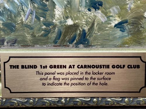 SCOTTISH OIL PAINTING GOLF CLUB CARNOUSTIE BY JAMES TORRINGTON BELL - ADDITIONAL PHOTO 3