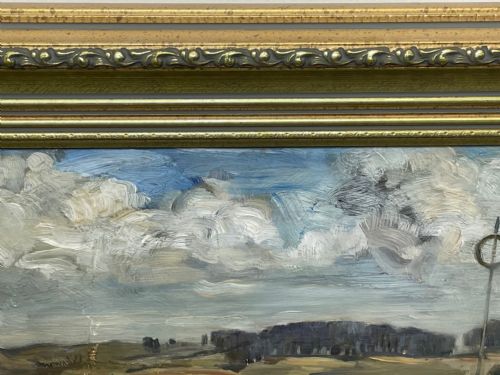 SCOTTISH OIL PAINTING GOLF CLUB CARNOUSTIE BY JAMES TORRINGTON BELL - ADDITIONAL PHOTO 5