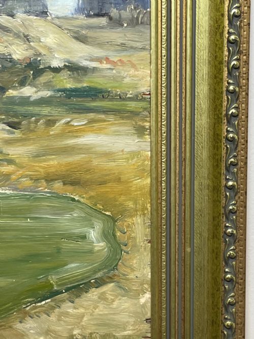 SCOTTISH OIL PAINTING GOLF CLUB CARNOUSTIE BY JAMES TORRINGTON BELL - ADDITIONAL PHOTO 8