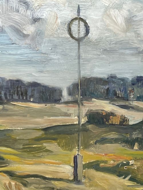 SCOTTISH OIL PAINTING GOLF CLUB CARNOUSTIE BY JAMES TORRINGTON BELL - ADDITIONAL PHOTO 10